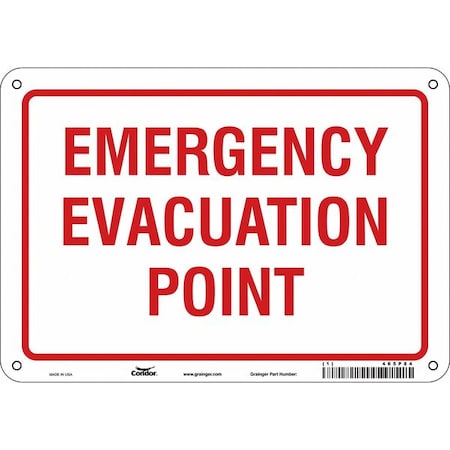 Condor Safety Sign, 7 in Height, 10 in Width, Aluminum, Vertical Rectangle, English, 465P84 465P84