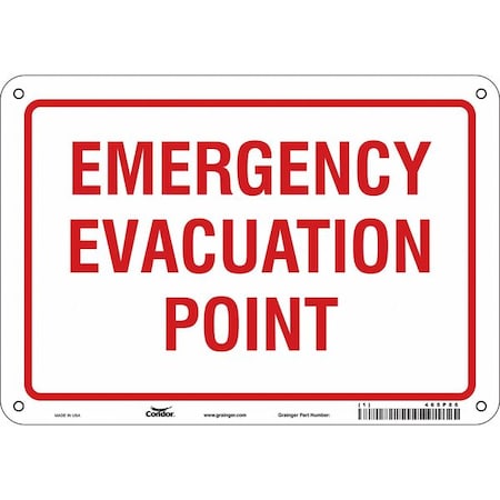 Condor Safety Sign, 7 in Height, 10 in Width, Polyethylene, Vertical Rectangle, English, 465P86 465P86