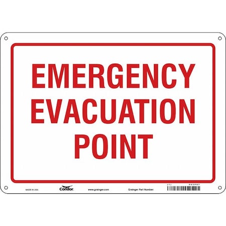 Condor Safety Sign, 10 in Height, 14 in Width, Polyethylene, Horizontal Rectangle, English, 465P87 465P87
