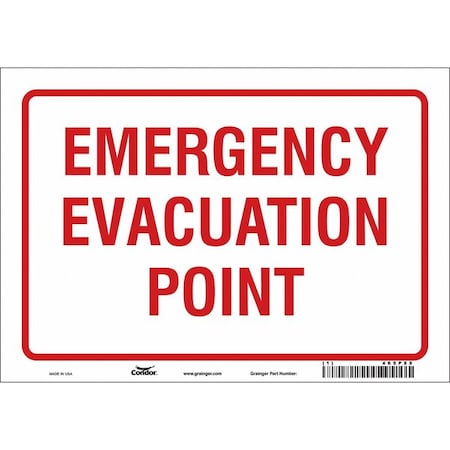 Condor Safety Sign, 7 in Height, 10 in Width, Vinyl, Vertical Rectangle, English, 465P88 465P88