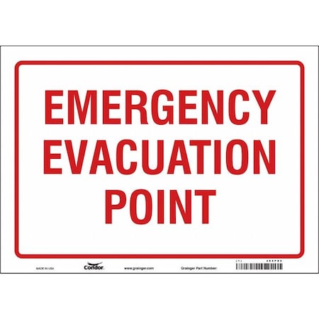 Condor Safety Sign, 10 in Height, 14 in Width, Vinyl, Horizontal Rectangle, English, 465P89 465P89