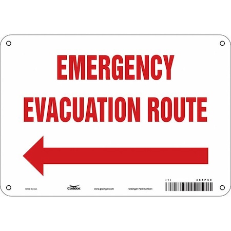 Condor Safety Sign, 7 in Height, 10 in Width, Aluminum, Vertical Rectangle, English, 465P90 465P90