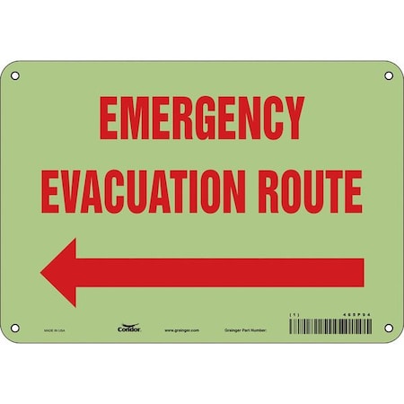 Condor Safety Sign, 7 in Height, 10 in Width, Polyethylene, Vertical Rectangle, English, 465P94 465P94