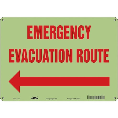 Condor Safety Sign, 10 in Height, 14 in Width, Polyethylene, Horizontal Rectangle, English, 465P95 465P95