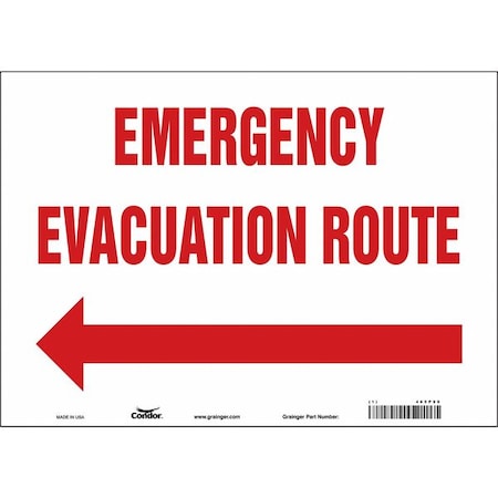 Condor Safety Sign, 10 in Height, 14 in Width, Vinyl, Horizontal Rectangle, English, 465P99 465P99