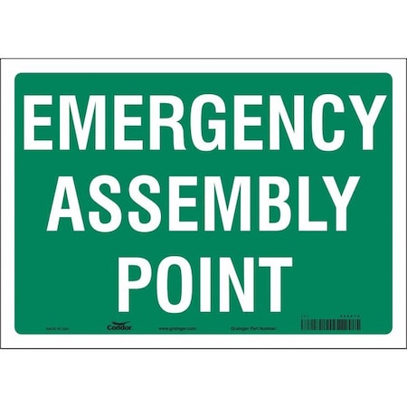 Condor Safety Sign, 10 in Height, 14 in Width, Vinyl, Horizontal Rectangle, English 465P74