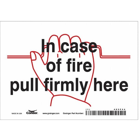 Condor Safety Sign, 7" W x 5" H, 0.004" Thickness 465P44