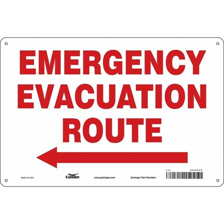 Condor Safety Sign, 24 in H, 36 in W, Polyethylene, Horizontal ...