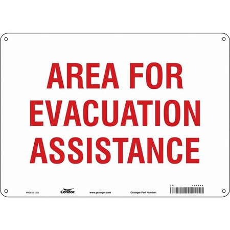 Condor Safety Sign, 10 in Height, 14 in Width, Aluminum, Horizontal Rectangle, English 465P48