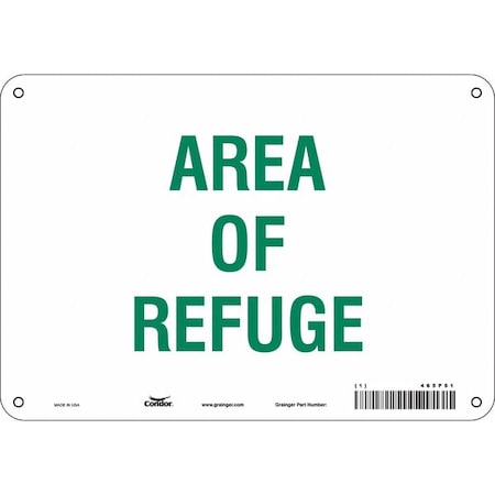 Condor Safety Sign, 7 in Height, 10 in Width, Polyethylene, Vertical Rectangle, English 465P61