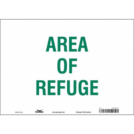 Condor Safety Sign, 10 in Height, 14 in Width, Vinyl, Horizontal Rectangle, English 465P64