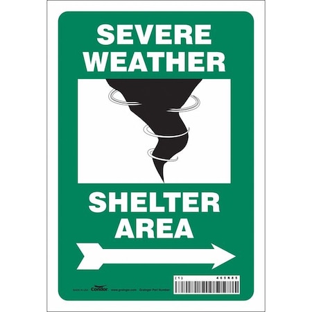 Condor Safety Sign, 7" Wx10" H, 0.004" Thickness 465R85