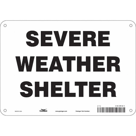 Condor Safety Sign, 7 in Height, 10 in Width, Polyethylene, Vertical Rectangle, English 465R91