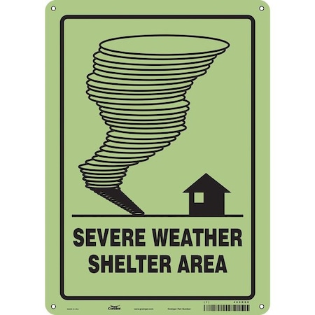 Condor Safety Sign, 10" Wx14" H, 0.070" Thickness 465R98