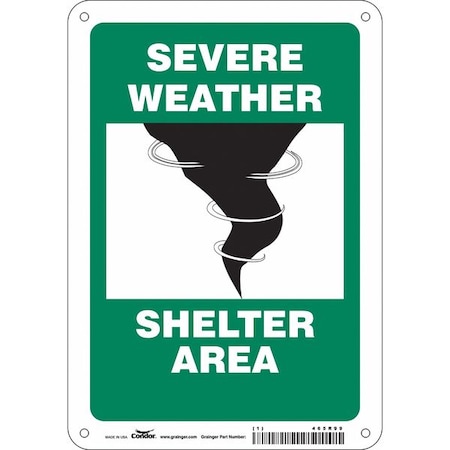 Condor Safety Sign, 7" Wx10" H, 0.032" Thickness 465R99