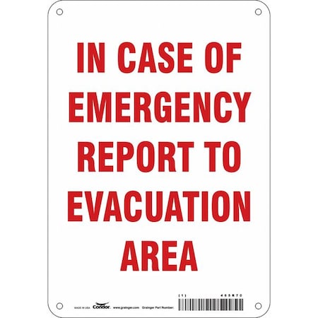 Condor Safety Sign, 7" Wx10" H, 0.055" Thickness 465R70