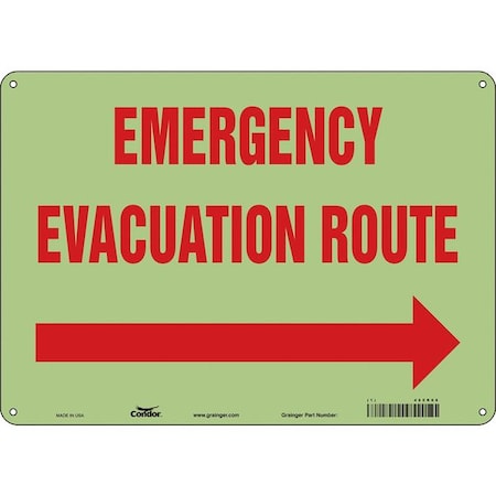 Condor Safety Sign, 10 in Height, 14 in Width, Polyethylene, Horizontal Rectangle, English, 465R08 465R08