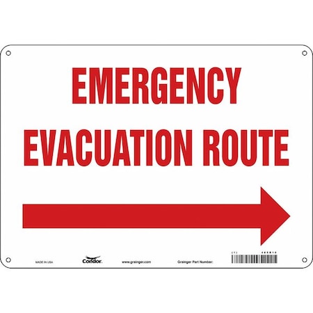 Condor Safety Sign, 10 in Height, 14 in Width, Polyethylene, Horizontal Rectangle, English, 465R10 465R10