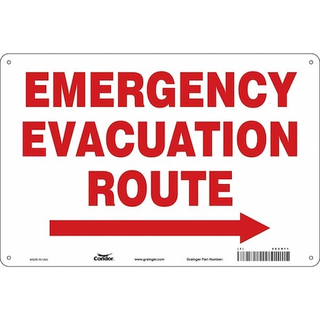 Condor Safety Sign, 24 in H, 36 in W, Polyethylene, Horizontal Rectangle, English, 465R11 465R11