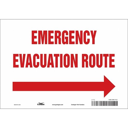Condor Safety Sign, 7 in Height, 10 in Width, Vinyl, Vertical Rectangle, English, 465R12 465R12