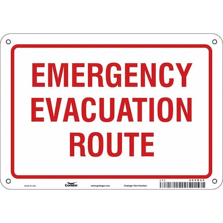 Condor Safety Sign, 7 in Height, 10 in Width, Polyethylene, Vertical Rectangle, English, 465R26 465R26