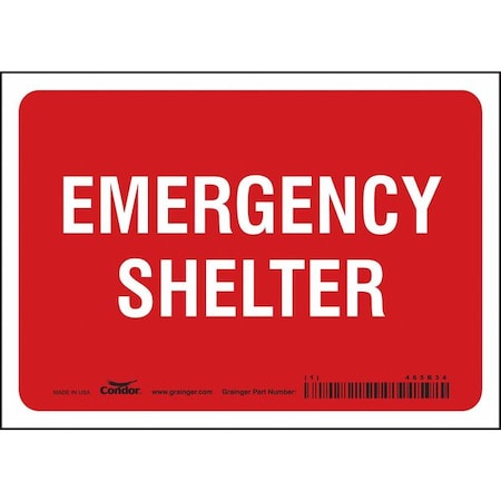 Condor Safety Sign, 7" Wx5" H, 0.004" Thickness 465R34