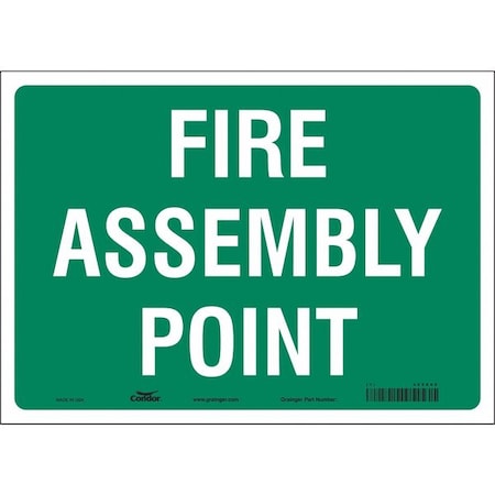 Condor Safety Sign, 14" Wx10" H, 0.004" Thickness 465R60