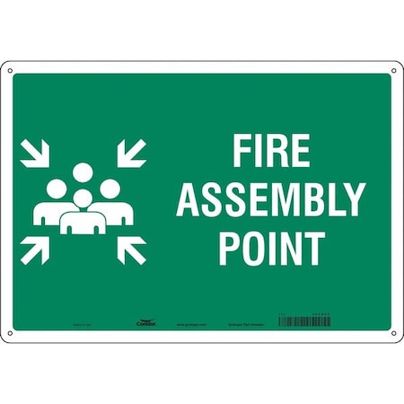 Condor Safety Sign, 14 in Height, 20 in Width, Polyethylene, Horizontal Rectangle, English 465R65