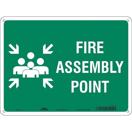 Condor Safety Sign, 18 in Height, 24 in Width, Polyethylene, Horizontal Rectangle, English 465R66