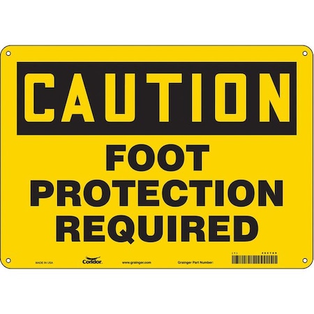 Condor Safety Sign, 10 in Height, 14 in Width, Polyethylene, Horizontal Rectangle, English, 465T89 465T89