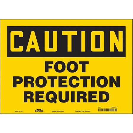 Condor Safety Sign, 10 in Height, 14 in Width, Vinyl, Horizontal Rectangle, English, 465T92 465T92