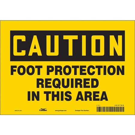 Condor Safety Sign, 7 in Height, 10 in Width, Vinyl, Vertical Rectangle, English, 465T98 465T98