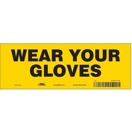 Condor Safety Sign, 3 1/2 in Height, 10 in Width, Vinyl, Vertical Rectangle, English 465T76