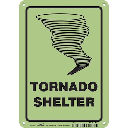 Condor Tornado Shelter, 7 in W x 10 in H, Horizontal Rectangle, Polyethylene, 465T18 465T18