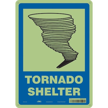 Condor Tornado Shelter, 10 in W x 14 in H, Vertical Rectangle, Aluminum, 465T37 465T37