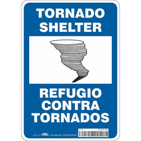 Condor Tornado Shelter/Refugio Contra Tornados, 7 in x 10 in , Horizontal Rectangle, Polyethylene, 465T40 465T40