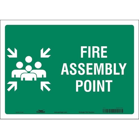 Condor Safety Sign, 10 in Height, 14 in Width, Vinyl, Horizontal Rectangle, English 465T62