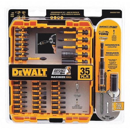 DEWALT FlexTorq(R) IMPACT READY(R) Screwdriving Bit Sets with ToughCase(R)+ System DWA2NGFT35IR