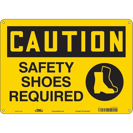 Condor Safety Sign, 10 in Height, 14 in Width, Aluminum, Horizontal Rectangle, English, 465U96 465U96