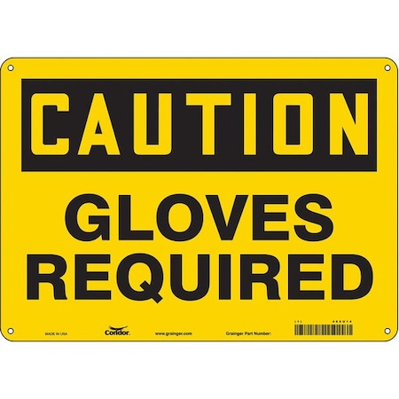 Condor Safety Sign, 10 in Height, 14 in Width, Aluminum, Horizontal Rectangle, English, 465U14 465U14