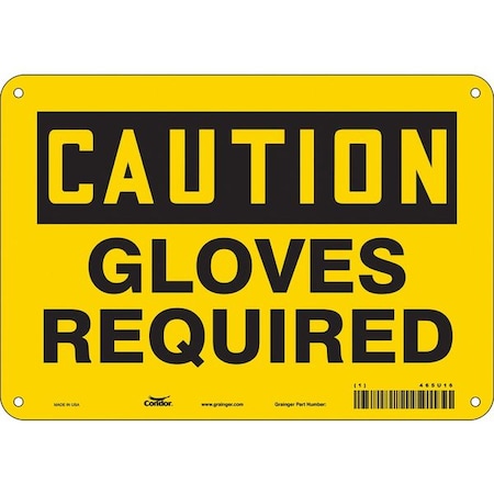 Condor Safety Sign, 7 in Height, 10 in Width, Polyethylene, Vertical Rectangle, English, 465U16 465U16