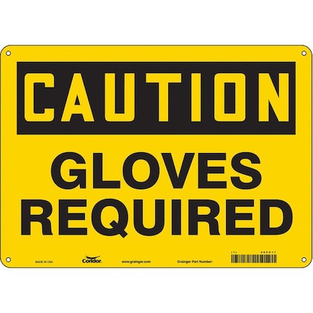 Condor Safety Sign, 10 in Height, 14 in Width, Polyethylene, Horizontal Rectangle, English, 465U17 465U17