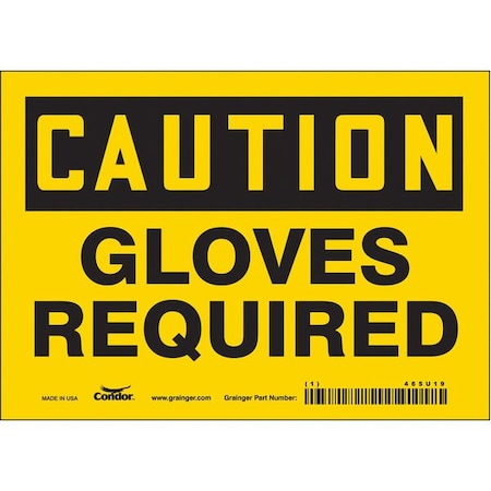 Condor Safety Sign, 5 in Height, 7 in Width, Vinyl, Horizontal Rectangle, English, 465U19 465U19