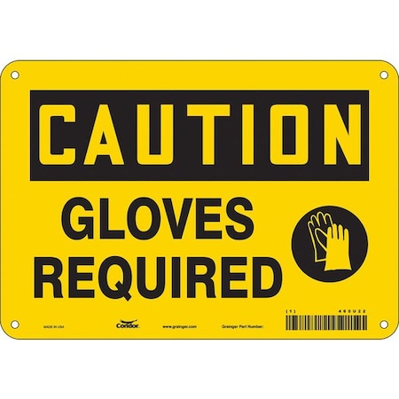 Condor Safety Sign, 7 in Height, 10 in Width, Aluminum, Vertical Rectangle, English, 465U22 465U22