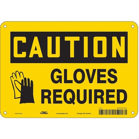 Condor Safety Sign, 7 in Height, 10 in Width, Polyethylene, Vertical Rectangle, English, 465U32 465U32