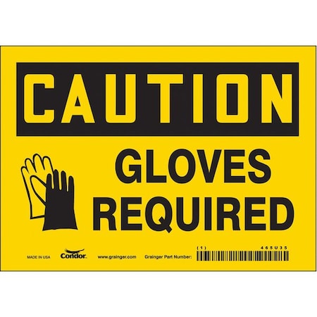 Condor Safety Sign, 5 in Height, 7 in Width, Vinyl, Horizontal Rectangle, English, 465U35 465U35