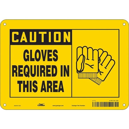 Condor Safety Sign, 7 in Height, 10 in Width, Aluminum, Vertical Rectangle, English, 465U38 465U38