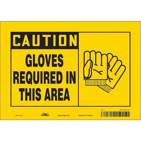 Condor Safety Sign, 7 in Height, 10 in Width, Vinyl, Vertical Rectangle, English, 465U42 465U42