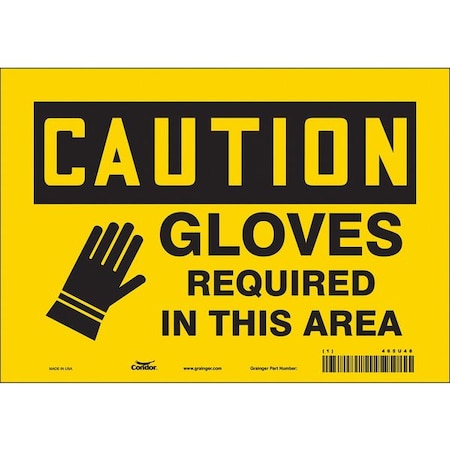 Condor Safety Sign, 7 in Height, 10 in Width, Vinyl, Vertical Rectangle, English, 465U48 465U48