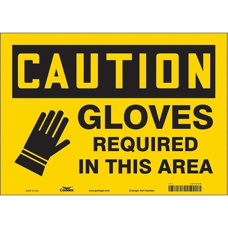 Condor Safety Sign, 10 in Height, 14 in Width, Vinyl, Horizontal Rectangle, English, 465U49 465U49